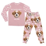 custom dog face pajamas with name personalized pet lover gift