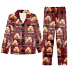 custom dog face plaid pajamas for men personalized dog dad gift