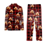 custom dog face plaid pajamas for men personalized dog dad gift