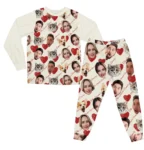 custom face pajama set personalized photo gift for family pets