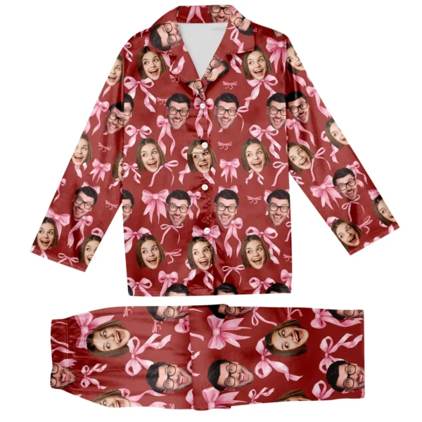 custom face pajamas personalized photo pajama set for couples