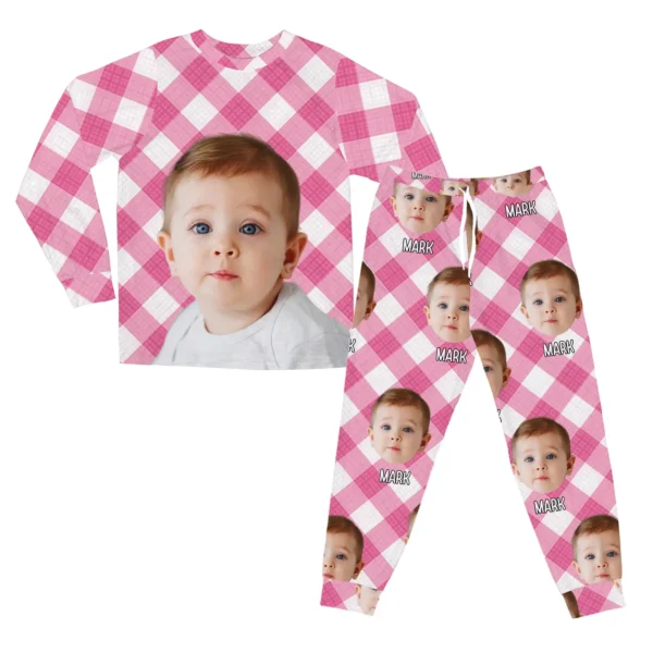 custom face pajamas with name personalized photo pajama set