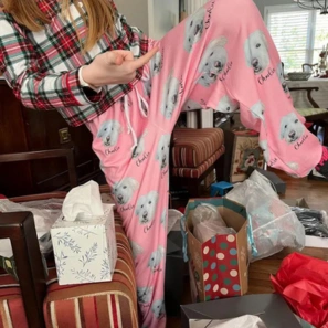 customers wearing customized pajamas products 1