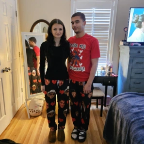 customers wearing customized pajamas products 3