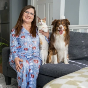 customers wearing customized pajamas products 5