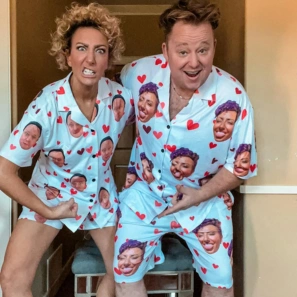 customers wearing customized pajamas products 8