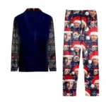 personalized custom face matching family christmas pajamas set 1