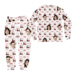 personalized golf pajamas with custom face love sleepwear