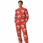 custom dog face christmas pajama set