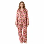 custom dog face pajama set with hearts