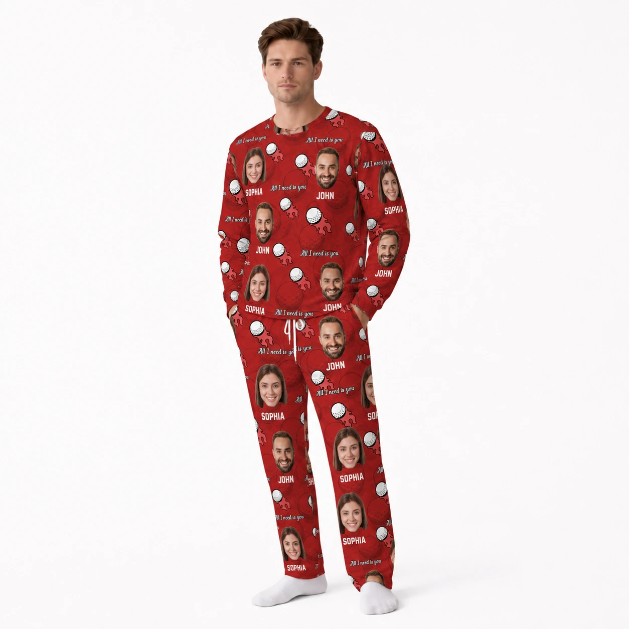 custom face golf pajama set men custom face golf pajama set men