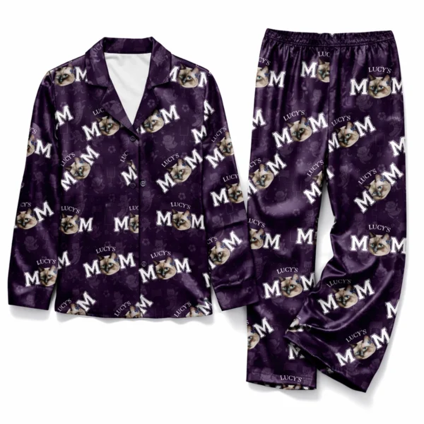 custom face pet mom pajama set