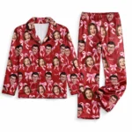 custom face photo pajama set for couples