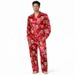 custom face photo pajama set for couples