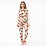custom face photo pajama set for family and pets