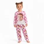 custom face photo pajama set with name
