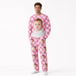 custom face photo pajama set with name