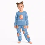 custom face welcome baby photo pajama set