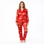custom pet face christmas photo pajama set