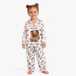 custom photo matching pajama set for couples