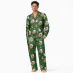 custom photo pajama set with baby face and toys