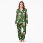 custom photo pajama set with baby face and toys