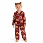 personalized dog face plaid pajamas