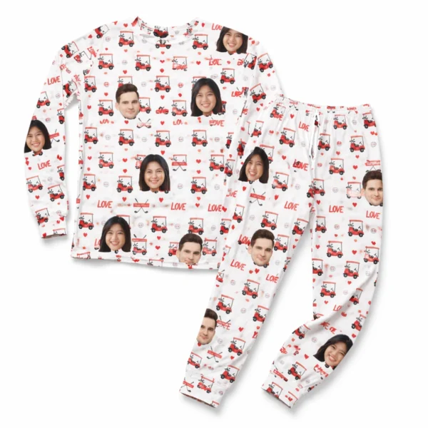 personalized golf pajamas with custom face