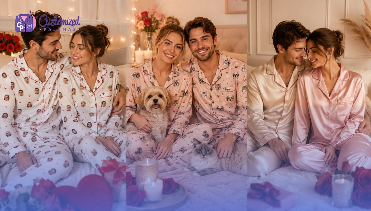 Couples Pajamas Ideas For Valentine's Day: 3 Romantic Custom Styles.