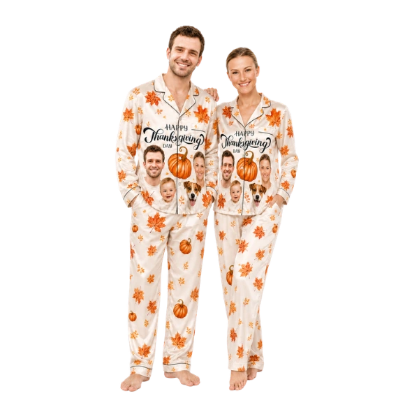 Personalized Thanksgiving pajamas for families