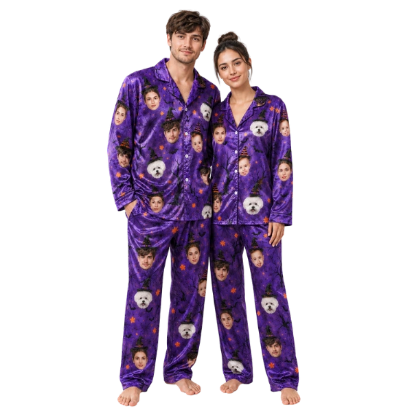 Custom Halloween pajamas with photo print